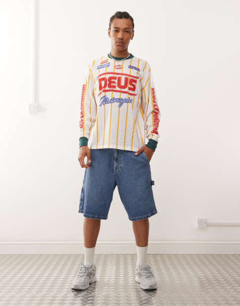 Deus Ex Machina route one moto long sleeve t-shirt in white - view 1