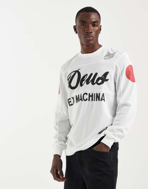 Deus Ex Machina – Saber Moto – Vintagevit jersey-topp med långa ärmar - view 1