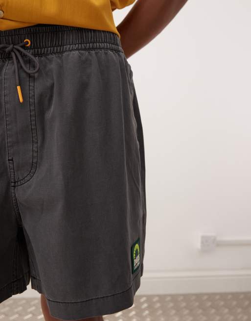 Deus Ex Machina sandbar acid wash shorts in grey | ASOS