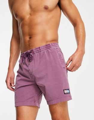 Deus Ex Machina sandbar swim shorts with logo tab in purple