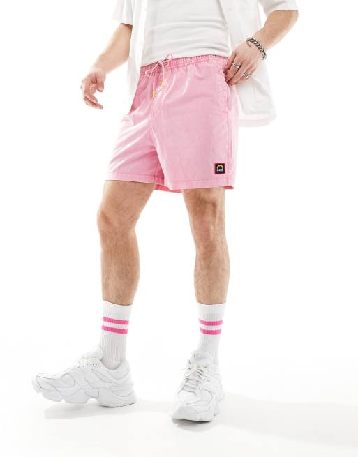 Deus Ex Machina – Sandbard – Shorts mit Acid-Waschung in Rosa