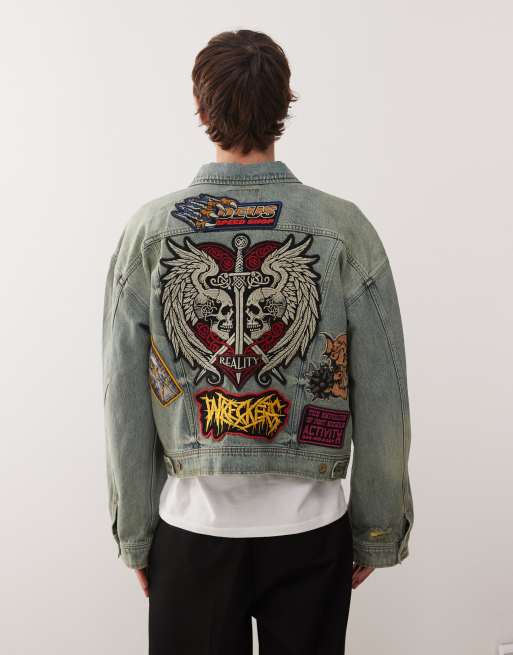 Deus Ex Machina Sasafras denim trucker jacket in vintage wash with