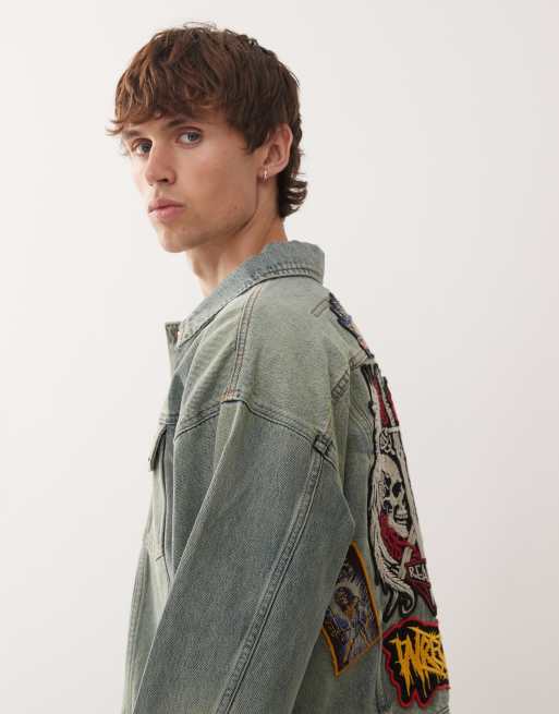 Deus Ex Machina sassafras denim trucker jacket in vintage wash
