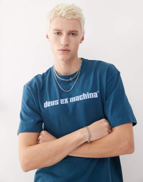 Deus Ex Machina screen graphic t-shirt in blue - view 1