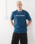 [Deus Ex Machina] Deus Ex Machina screen graphic t-shirt in blue M BLUE