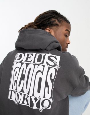 Deus Ex Machina screwd hoodie in black