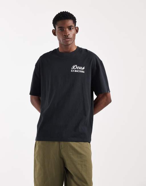 Deus Ex Machina Seoul Sign t-shirt in black | ASOS