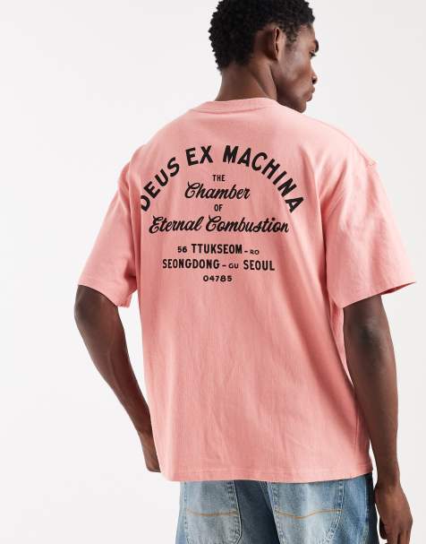 Deus Ex Machina Seoul Sign t-shirt in  lobster bisque pink