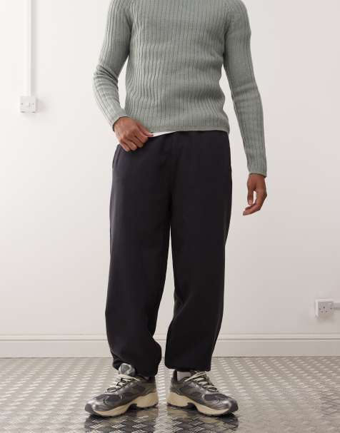 Deus Ex Machina shield garment dyed joggers in washed black