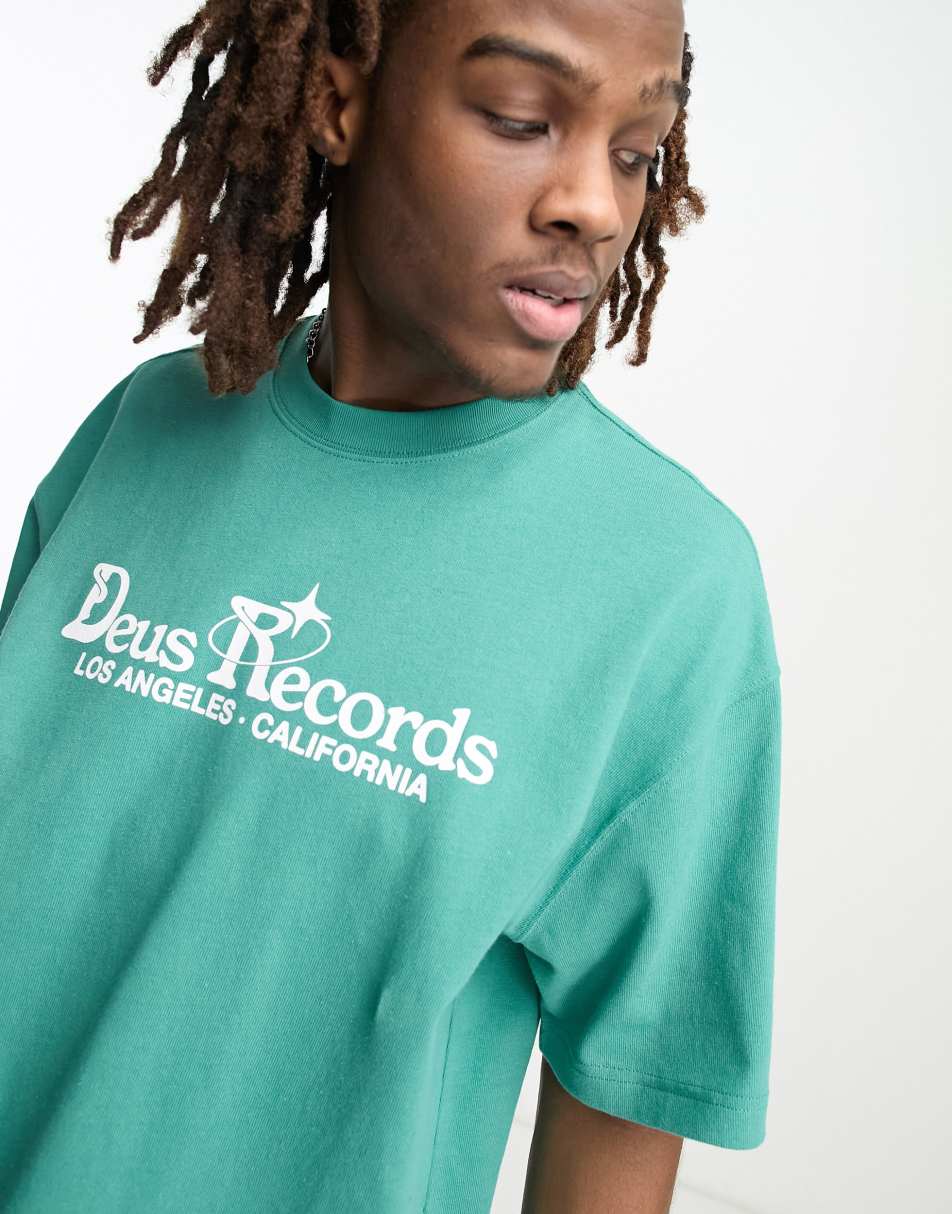 Deus Ex Machina sound system t-shirt in green