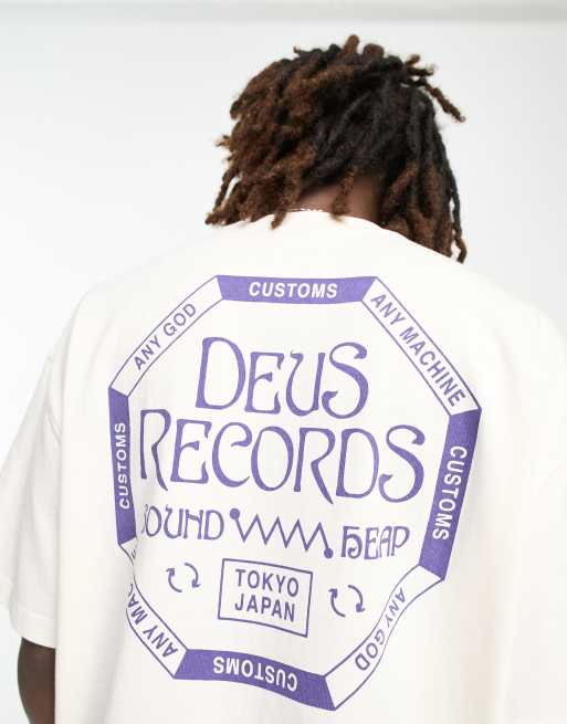 Deus Ex Machina strata t-shirt in gray Exclusive to ASOS