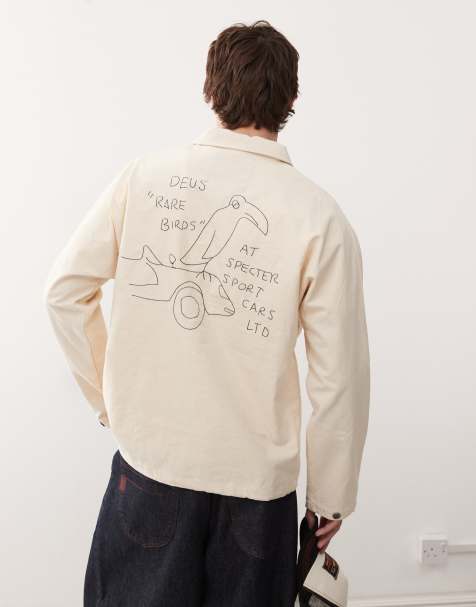 Deus Ex Machina specter smock shirt in cream