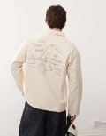 [Deus Ex Machina] Deus Ex Machina specter smock shirt in cream-White S CREAM