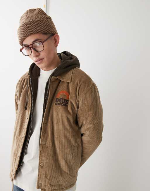 Deus Ex Machina stokes coach jacket in khaki ASOS