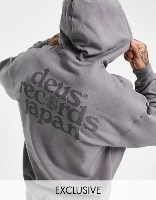 Deus Ex Machina Strata back print coordinating hoodie in gray - Exclusive to ASOS