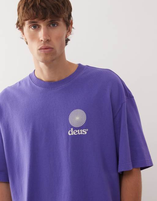 Deus Ex Machina – Strata – Oversize-T-Shirt in Dunkellila, 5 von 5