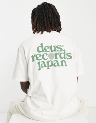 Deus Ex Machina strata t-shirt in off white Exclusive to ASOS - ASOS Price Checker