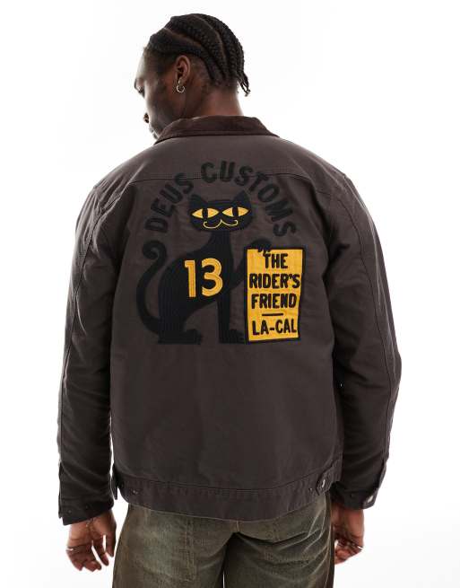 Deus Ex Machina super stitious jacket in brown | ASOS