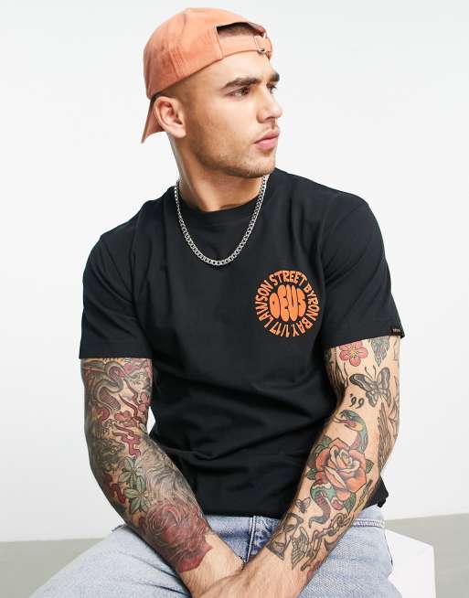 Deus Ex Machina surf crew byron bay t-shirt in black | ASOS