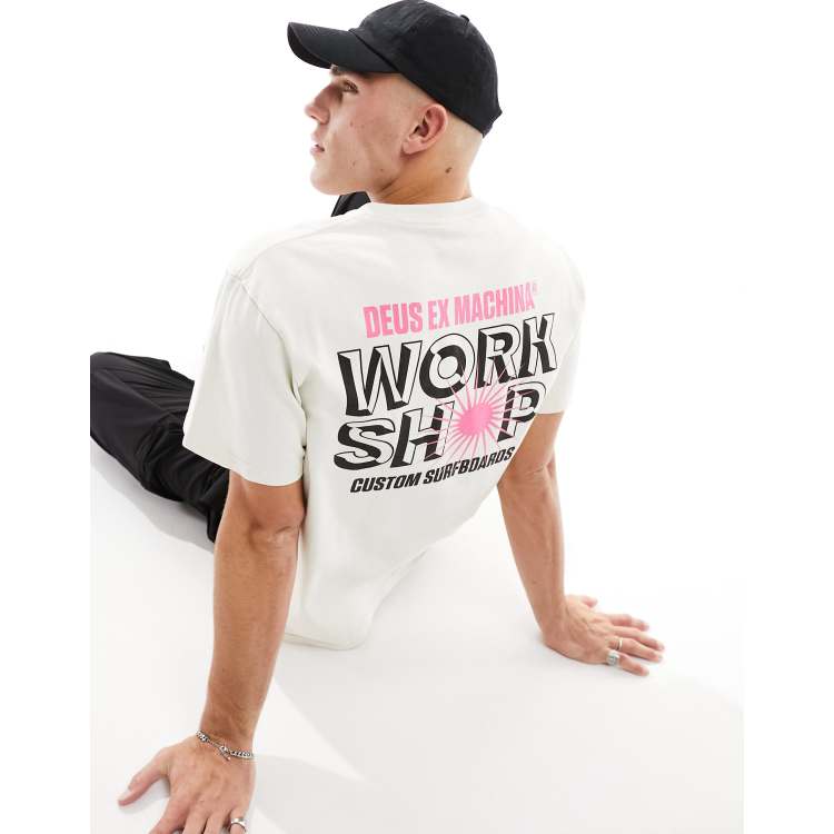 ◆Deus Ex Machina◆ BYRON SURF TEEWHITE Deus Ex Machina Byron Surf Tee - Vintage White - Urban Rider