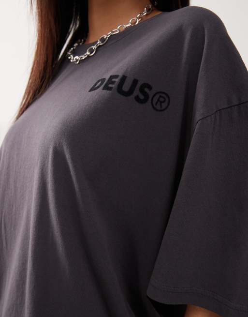 Deus Ex Machina – Svart, överfärgad t-shirt med logga, 3 av 4