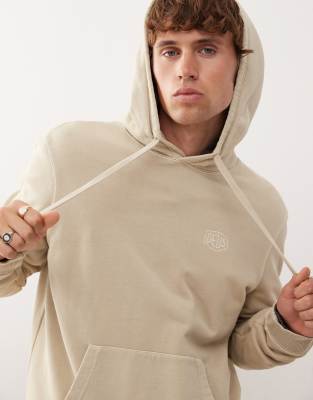 Deus Ex Machina - Sweat à capuche teint - Beige-Neutre