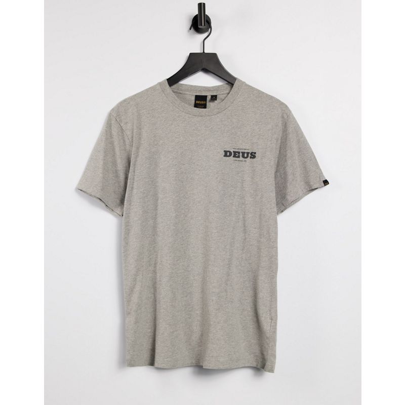 T-shirt e Canotte Novità Deus Ex Machina - T-shirt grigio mélange con stampa sul retro e logo