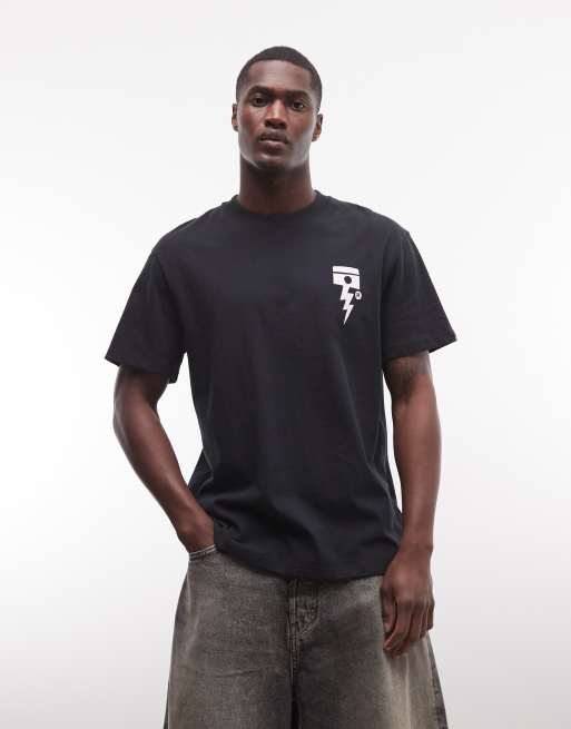 Deus Ex Machina - T-shirt in 100% cotone nera con logo sul retro, 4 di 5