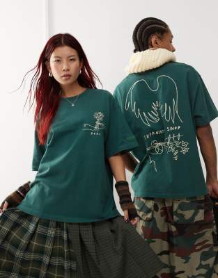 Deus Ex Machina - T-shirt unisexe à imprimé Hantologie - Vert foncé - view 1