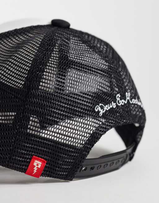 Deus Ex Machina - Tokyo Original - Cappellino trucker bianco e nero con visiera a contrasto, 2 di 3