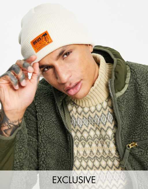 Deus Ex Machina too busy beanie in beige exclusive to ASOS