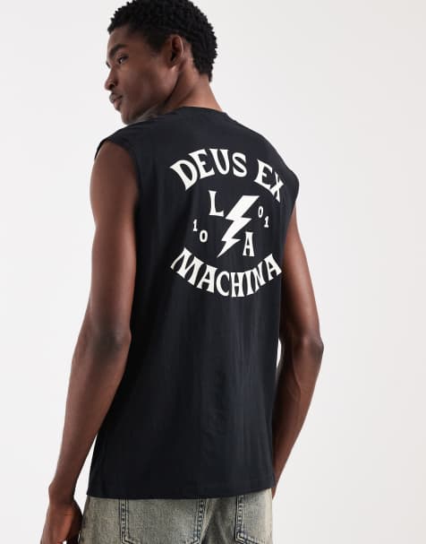 Deus Ex Machina – Trägershirt aus 100% Baumwolle in Schwarz mit Logo-Rückenprint - view 1