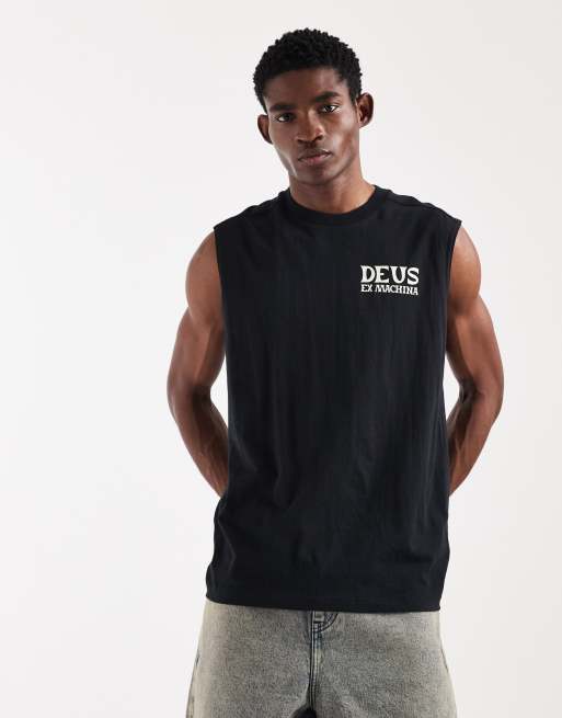 Deus Ex Machina – Trägershirt aus 100% Baumwolle in Schwarz mit Logo-Rückenprint, 3 von 5