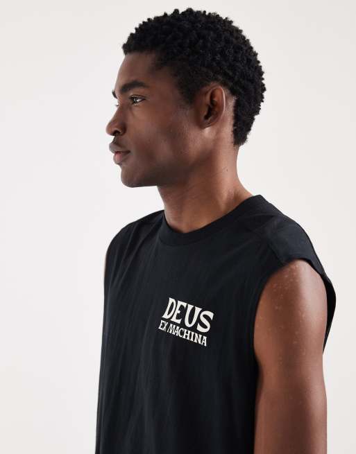 Deus Ex Machina – Trägershirt aus 100% Baumwolle in Schwarz mit Logo-Rückenprint, 4 von 5