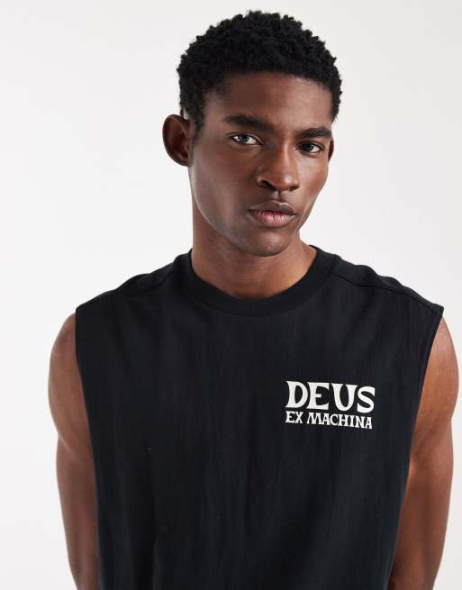 Deus Ex Machina – Trägershirt aus 100% Baumwolle in Schwarz mit Logo-Rückenprint, 5 von 5