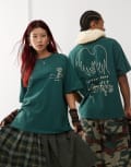 [Deus Ex Machina] Deus Ex Machina Unisex Hauntology graphic t-shirt in dark green XS Biome