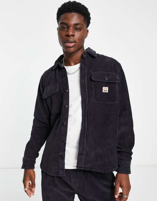 Deus Ex Machina – Vacay – Hemdjacke aus Cord in Schwarz