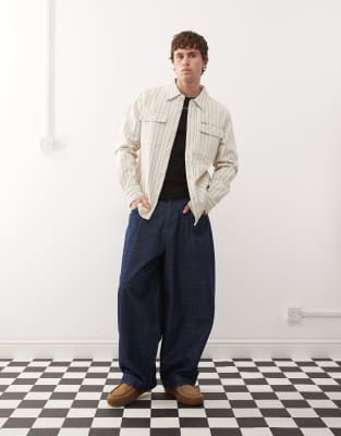 Deus Ex Machina Vacay Striped Denim Shirt-blue