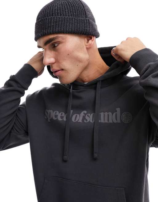 Deus Ex Machina - Velocity - Felpa nera con cappuccio