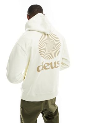 Deus Ex Machina vortex hoodie in beige