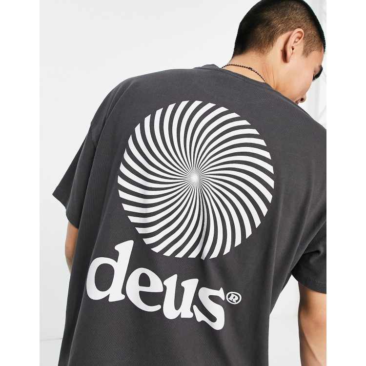 Deus Ex Machina strata t-shirt in gray Exclusive to ASOS