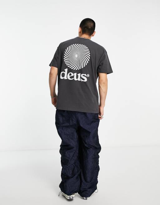 Deus Ex Machina strata t-shirt in gray Exclusive to ASOS