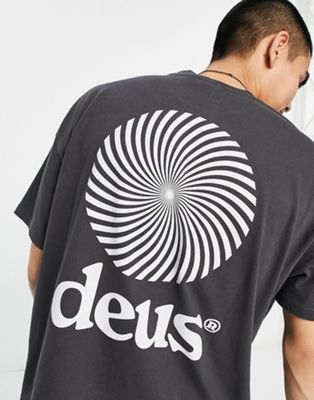 Deus Ex Machina vortex t-shirt in grey Exclusive to ASOS