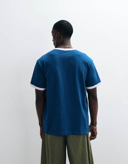 Deus Ex Machina - Winglet Ringer - T-shirt blu, 5 di 5