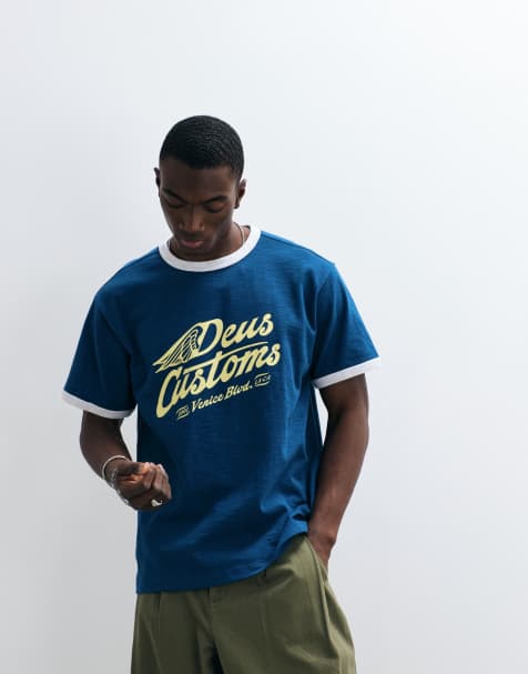 Deus Ex Machina - Winglet - T-shirt à bordures contrastantes - Bleu - view 1