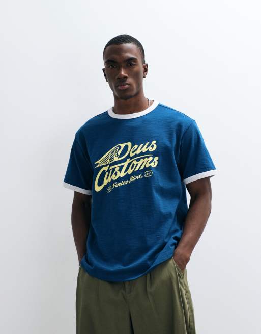 Deus Ex Machina - Winglet - T-shirt à bordures contrastantes - Bleu, 4 de 5