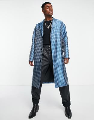 Devil's Advocate bright puppytooth print overcoat - ASOS Price Checker