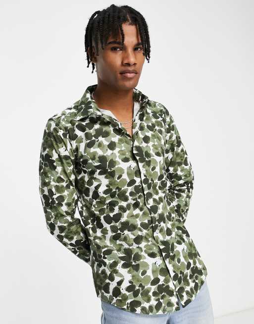 Devils Advocate - Camicia a maniche lunghe con stampa verde