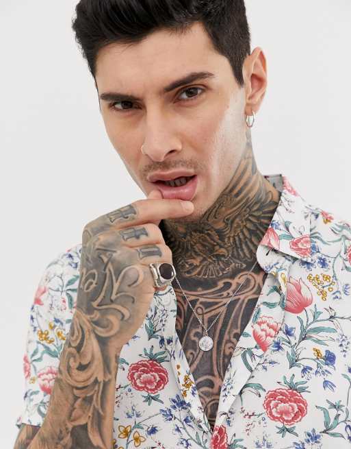 Devils Advocate - Camicia oversize a maniche corte in viscosa a fiori