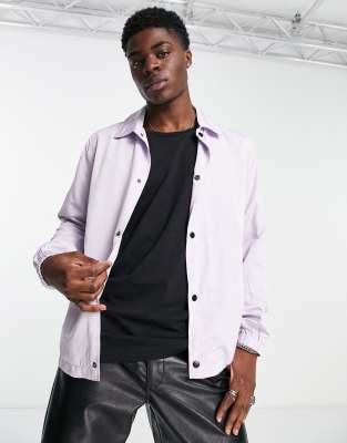 Devils Advocate coach jacket in light purple